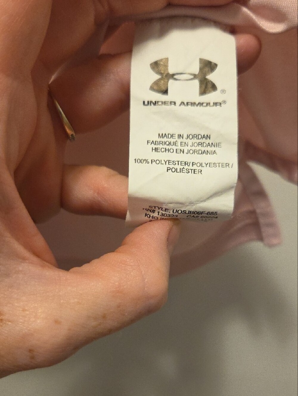 Under Armour Boy's Polo Shirt - Light Pink - Picture 3 of 4